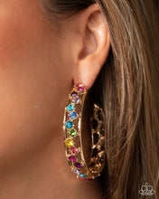Load image into Gallery viewer, Scattered Sophistication - Multicolor Hoop Earrings