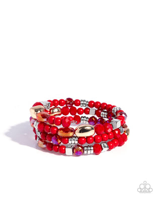 Material WHIRL - Red Coil Bracelet