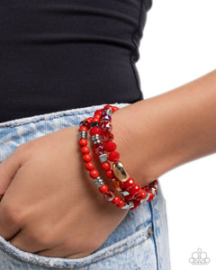 Material WHIRL - Red Coil Bracelet