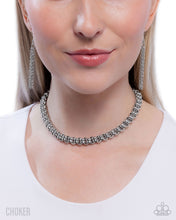 Load image into Gallery viewer, Double Demand - Silver Choker Necklace