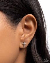 Load image into Gallery viewer, Sacred Shimmer - White Post Earrings