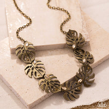 Load image into Gallery viewer, Leafy Legato - Brass Necklace