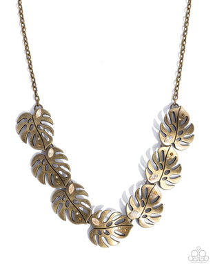 Leafy Legato - Brass Necklace