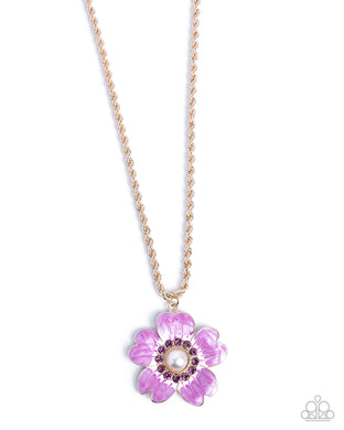 Perennial Pendant - Purple Necklace