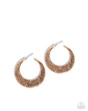 Load image into Gallery viewer, Hammered Haute - Gold Hoop Earrings