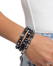 Load image into Gallery viewer, Faceted Fusion - Blue Set of Bracelets