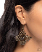 Load image into Gallery viewer, Soaring Skill - Brass Earrings