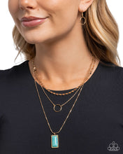 Load image into Gallery viewer, Layered Lyric - Green Necklace