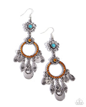 Load image into Gallery viewer, Majestic Mosaic - Orange Earrings