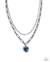 Load image into Gallery viewer, Match Made In HAUTE - Blue Gunmetal Necklace
