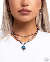 Load image into Gallery viewer, Match Made In HAUTE - Blue Gunmetal Necklace
