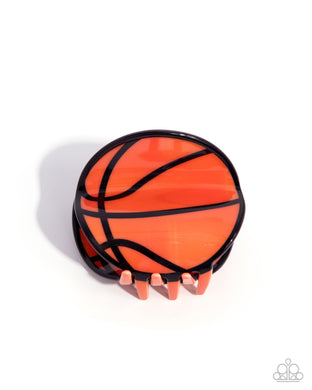 Basketball Babe - Orange Claw Clip