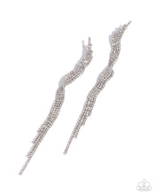 Load image into Gallery viewer, Flashy Following - White Post Earrings