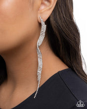 Load image into Gallery viewer, Flashy Following - White Post Earrings