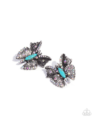 Hovering Harmony - Blue Post Earrings