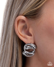 Load image into Gallery viewer, Swirled Sass - Silver Post Earrings