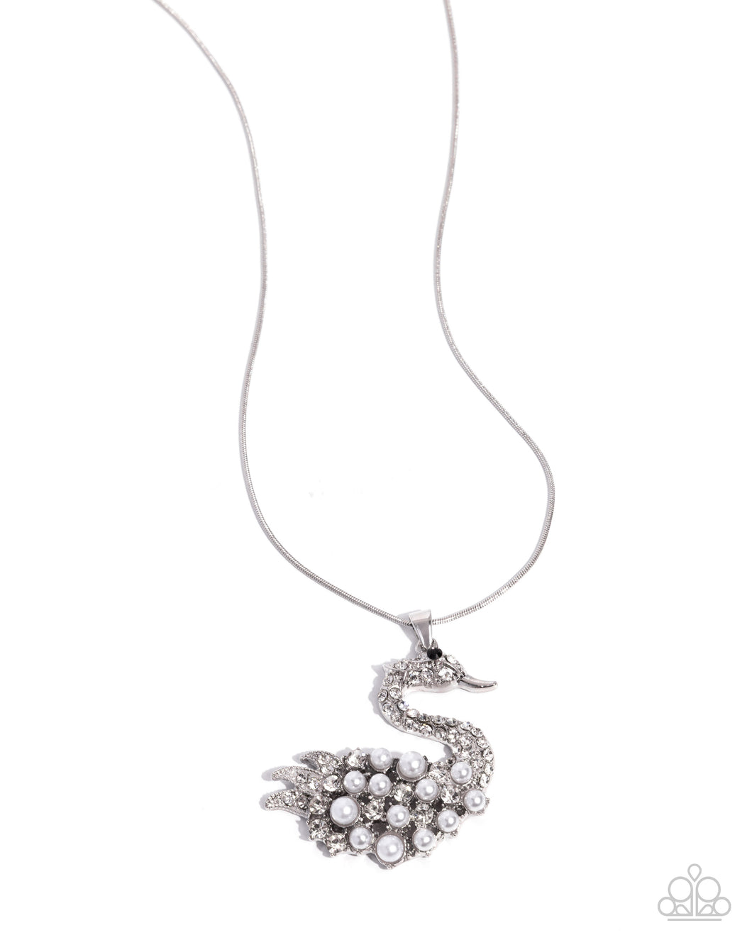 Swan Shimmer - White Necklace