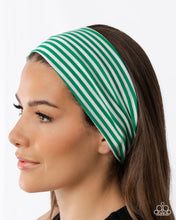 Load image into Gallery viewer, Striped Splendor - Green Headband