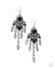 Load image into Gallery viewer, Shimmery Sway - Black Earrings