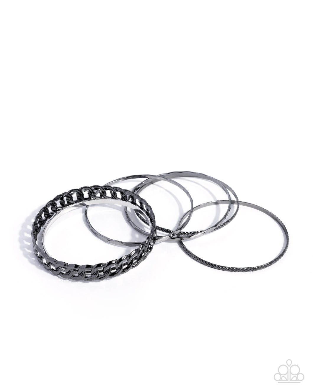 Bangle Brilliance - Black Gunmetal Set of Bracelets