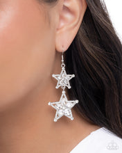Load image into Gallery viewer, Glittery Galaxy - White Earrings