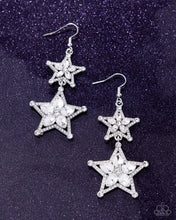 Load image into Gallery viewer, Glittery Galaxy - White Earrings
