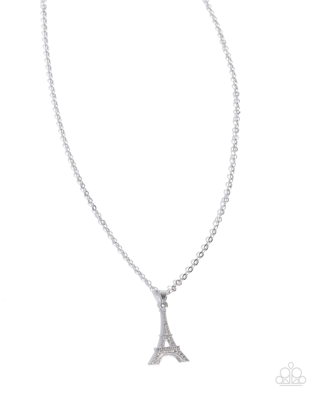 Eiffel Tower Eloquence - Silver Necklace