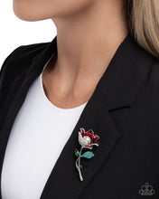 Load image into Gallery viewer, Blooming Busybody - Red Brooch