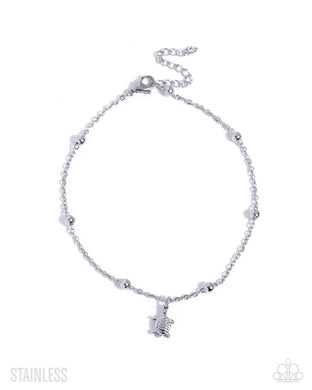 Turtle Timbre - Silver Stainless Steel Anklet