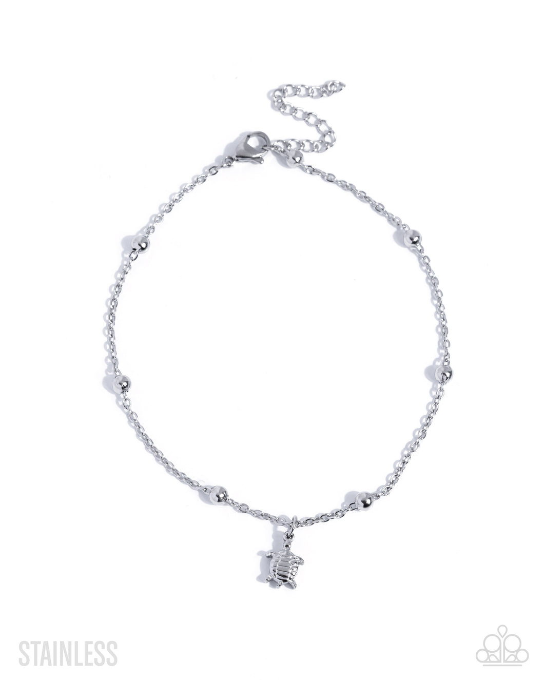 Turtle Timbre - Silver Stainless Steel Anklet