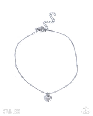 Unrequited Crush - Silver Stainless Steel Anklet