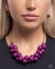 Load image into Gallery viewer, Clustered Court - Purple Necklace