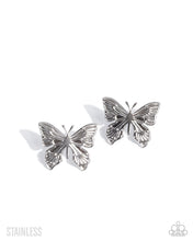 Load image into Gallery viewer, Soaring Sensation - Silver Stainless Steel Post Earrings
