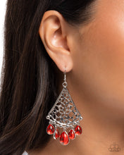 Load image into Gallery viewer, Woven Weekend - Red Earrings