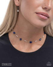 Load image into Gallery viewer, Surreal Sunset - Blue / Stainless Steel Choker Necklace