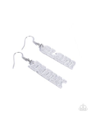 Slam Dunk Statement - Silver Earrings
