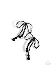 Load image into Gallery viewer, Black Tie Bow - Black Post Earrings