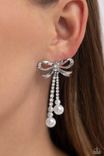 Load image into Gallery viewer, Bodacious Bow - White Post Earrings