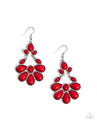 Colorfully Canopy - Red Earrings
