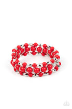 Load image into Gallery viewer, Colorfully Coiled - Red Bracelet