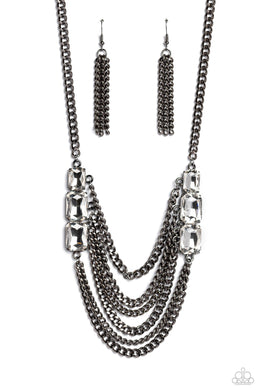Come CHAIN or Shine - Black Gunmetal Necklace