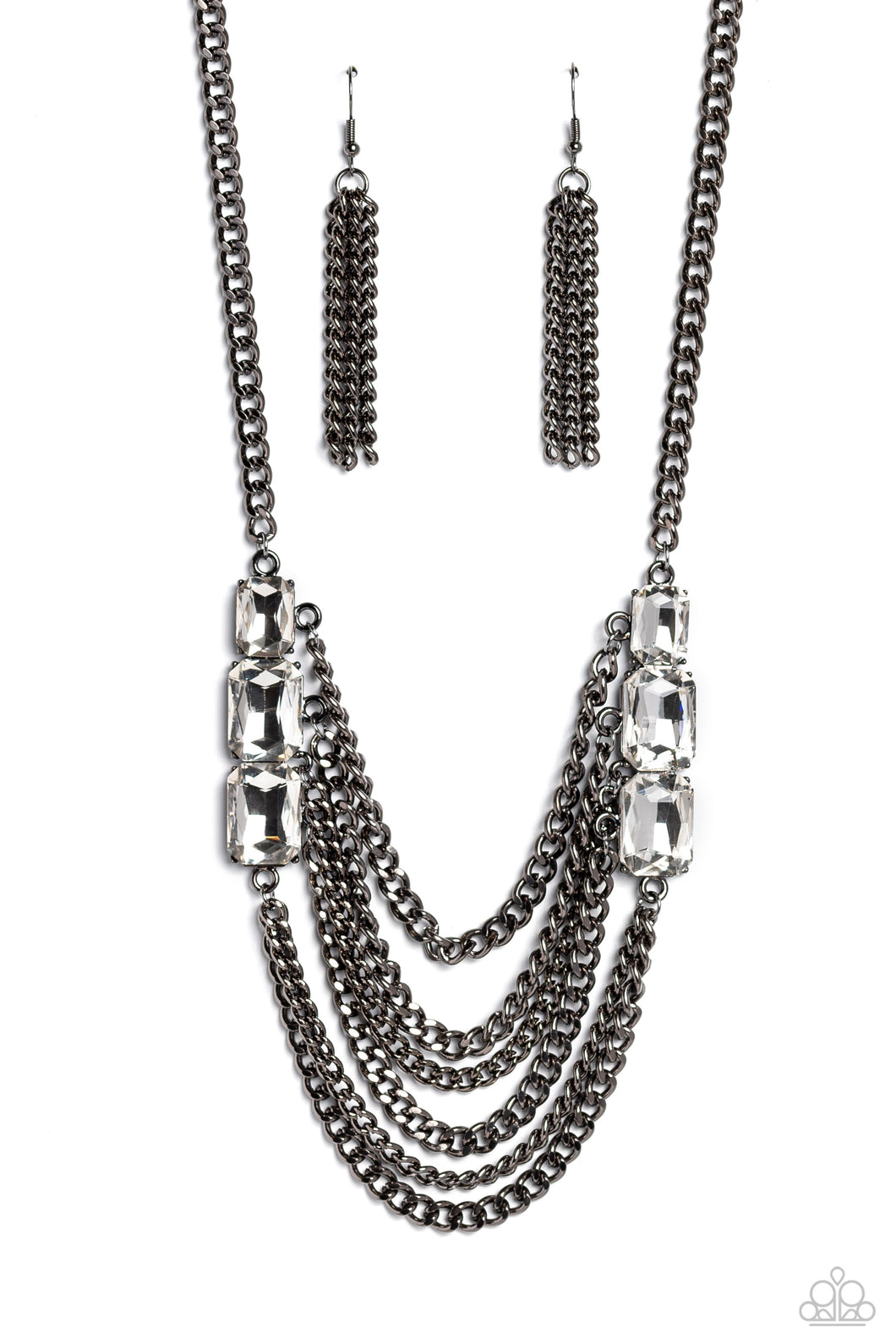 Come CHAIN or Shine - Black Gunmetal Necklace