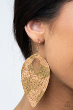 Load image into Gallery viewer, Cork Cabana - Green Earrings