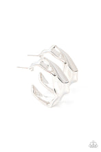 Load image into Gallery viewer, Cutting Edge Couture - Silver Hoop Earrings