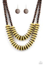 Load image into Gallery viewer, Dominican Disco - Yellow Necklace