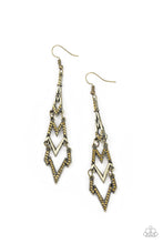 Load image into Gallery viewer, Electric Shimmer - Brass Earrings
