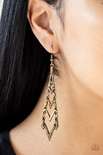 Load image into Gallery viewer, Electric Shimmer - Brass Earrings