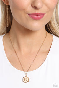 Emblematic Elegance - B - Gold Necklace