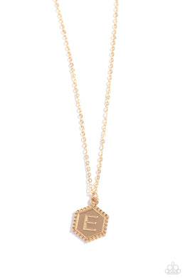 Emblematic Elegance - E - Gold Necklace