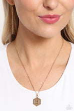 Load image into Gallery viewer, Emblematic Elegance - E - Gold Necklace